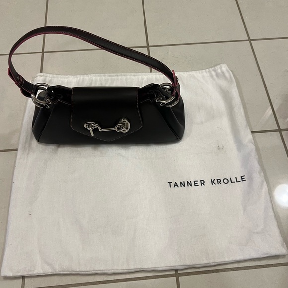 Tanner Krolle Brown and Pink Shoulder Bag with dust cover - Picture 4 of 8